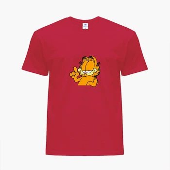 Детская футболка Гарфилд (Garfield) (25186-1945) 104-110 см Хлопок Красный