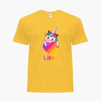 Дитяча футболка Лайк Єдиноріг (Likee Unicorn) (25186-1597) 104-110 см Бавовна Жовтий