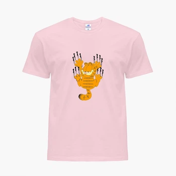 Детская футболка Гарфилд (Garfield) (25186-1944) 122-128 см Хлопок Розовый