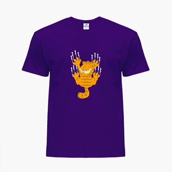 Детская футболка Гарфилд (Garfield) (25186-1944) 122-128 см Хлопок Фиолетовый