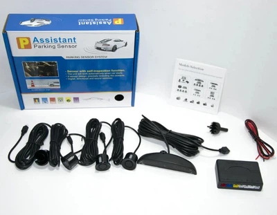Парковочная система на 4 датчика парковки, парктроник с LED дисплеем Assistant Parking Sensor Black