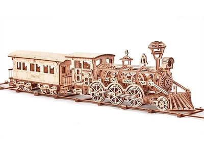 Деревянный 3D конструктор Wood Trick Локомотив 405 деталей (00332)