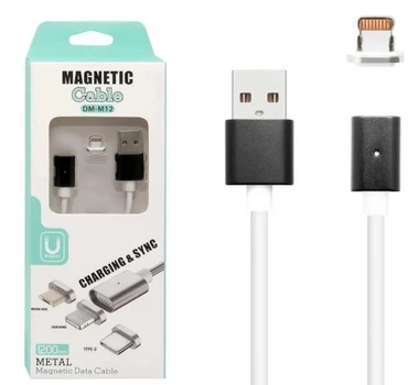 Магнитное зарядное устройство для Iphone Lightning DM-M12 Black|White
