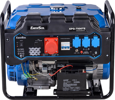 Генератор бензиновый EnerSol EPG-7500TE 7/7.5 кВт 3 фазы электрический пуск AVR