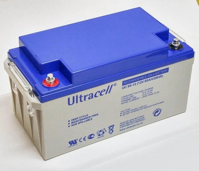Батарея аккумуляторная Ultracell тяговая UC65-12 (348x167x178), 12 Вольт, 65Ач AGM