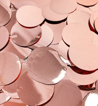 Конфетті, метафан "Disk pink gold", вага - 50 г, розмір - 23 мм