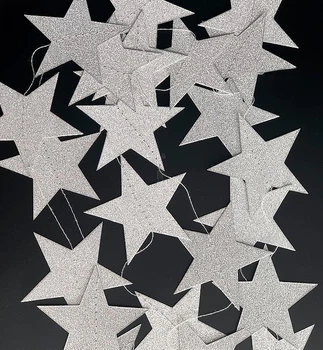 Паперова гірлянда "silver Star", довжина - 3 м, (24 шт)