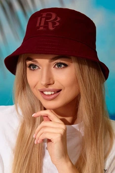 Панама лето стильный логотип Braxton 1341 бордовый