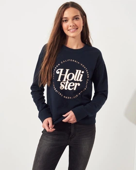 Свитшот женский - свитшот Hollister HC6420W XS Темно-синий
