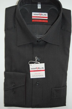 Сорочка чоловіча Marvelis Modern Fit 2724-64-68 чорна, Розмір M