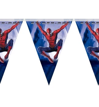 Паперова гірлянди з прапорців "Spider-Man", довжина - 200 см, Україна