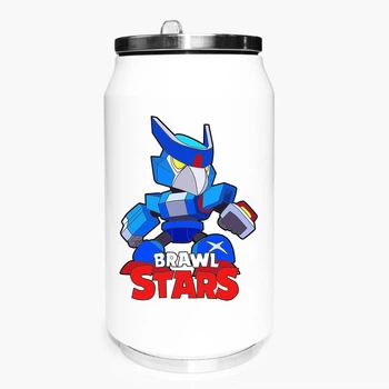 Термобанка Бравл Старс Ворон Меха (Brawl Stars Crow Meha) 350 мл (31091-1008) термокружка термос из нержавеющей стали с трубочкой