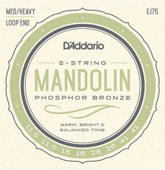 Струны для мандолины D'Addario EJ75 Mandolin Phosphor Bronze Medium/Heavy 11.5-41