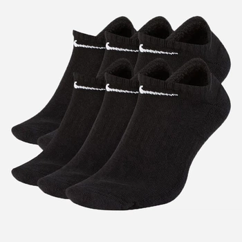 Набор женских носков коротких хлопковых Nike U Nk Everyday Ltwt Ns Band SX7679-010 34-38 6 пар Черные (888408294708)