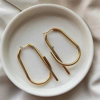 Серьги металлические золотистые