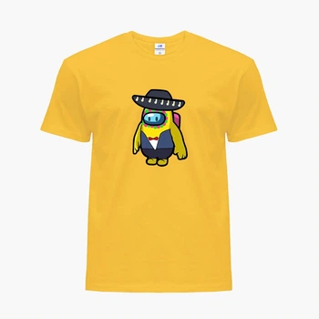 Детская футболка Амонг Ас Бравл Старс Поко (Among Us Brawl Stars Poco) (25186-2591) 146-152 см Хлопок Желтый