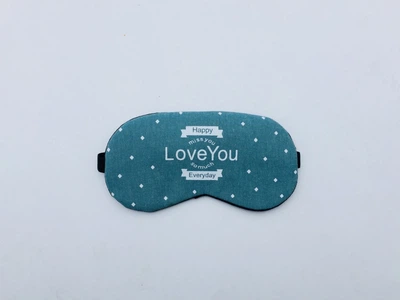 Маска для сну з гелевою охолодною вставкою всередині Love You Green