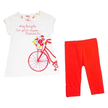 Костюм: Туника с леггинсами Losan Kids girls (316-8025AD/001) Белый 6 Years-116 см