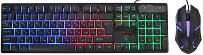 Клавиатура UKC HK-6300 TZ + мышка - игровой комплект проводная клавиатура для ПК с цветной RGB подсветкой