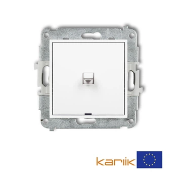 1-клавішний вимикач Karlik MINI Білий Американський 10А MWPUS-1