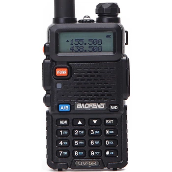 Рація Baofeng UV-5R Black + Посилена гарнітура з кнопкою РТТ