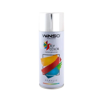 Акрилова спрей-фарба металік Winso Fly Color Bright Chrome Хром 880370 (7536) 450ml