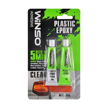 Двокомпонентний епоксидний клей для пластику прозорий 20 г Winso Plastic 300400 Epoxy + 315*C (5316)