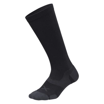 Компрессионные спортивные носки-гольфы 2XU, Vectr Cushion, M1, черный/титановый