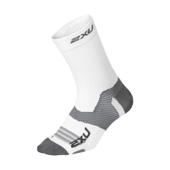 Компрессионные спортивные носки 2XU, Vectr Ultralight Crew, M (38-42), белый/серый