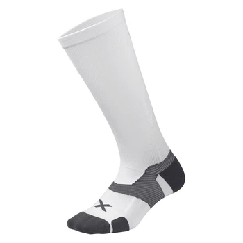 Компрессионные спортивные носки-гольфы 2XU, Vectr Cushion, L1, белый/серый