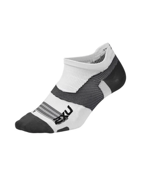 Компрессионные спортивные короткие носки 2XU, Vectr Ultralight, M (38-42), белый/серый