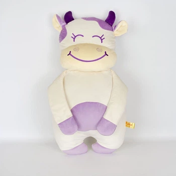 Мягкая игрушка Подушка корова 56 см микроплюш молочный фиолетовый (532139)