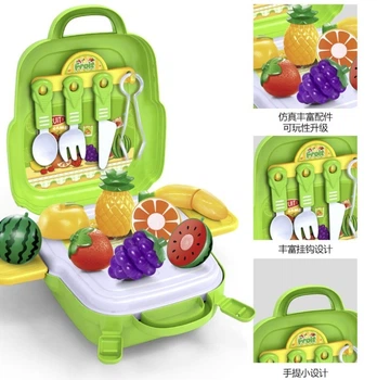 Игровой набор в чемоданчике Кухня Fruit Game салатового цвета 24 эл