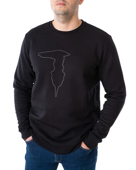 Світшот чоловічий TRUSSARDI JEANS (52F00147-1T003041-K299/20-21) Чорний XXL