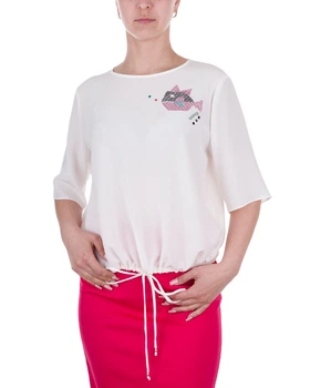Блуза жіноча EMPORIO ARMANI (WNK38T-W8906-101/8) Білий 40