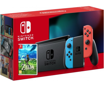 Nintendo Switch セット Nintendo Switch Neon Blue-Red (Upgraded version) + Игра The