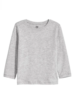 Лонгслив H&M 98 104см серый меланж 50196781578
