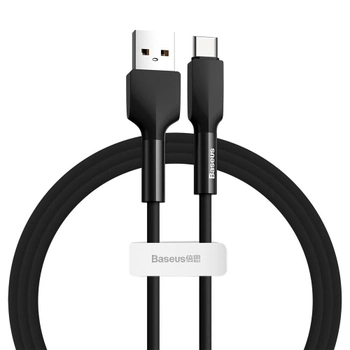Кабель Baseus Silica Gel Cable USB For Type-C 1m Black (CATGJ-01)