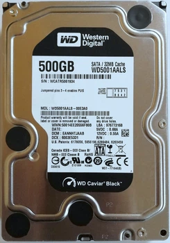 Жесткий диск для компьютера Western Digital Claviar Black 500GB 3.5" 32MB 7200rpm (WD5001AALS) SATAII Б/У