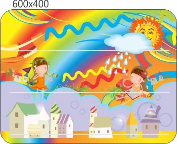 Стенд для школы, детского сада. Стенд под лепку. ViTaLa, фигурный, 600х400 мм, полноцветный, (ДС000192)