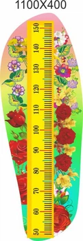 Стенд для школы, детского сада. Ростомер. ViTaLa, фигурный, 1100х400 мм, полноцветный, (ДС000210)