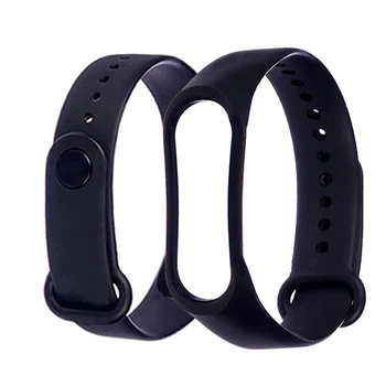 Ремінець силіконовий Anchor для Xiaomi Mi Band 4/ Band 3 Чорний КОД:29754
