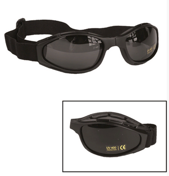 Спортивные защитные очки складные MIL-TEC ® UV400 черные (15615500)