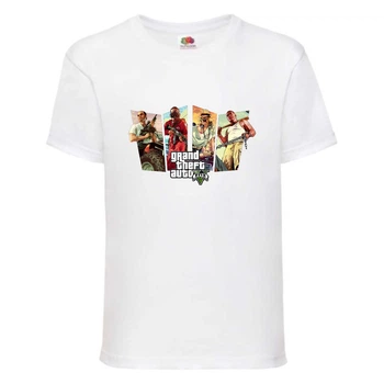 Футболка детская GTA 008 (Grand Theft Auto) белая (GTA wh 008) 140 см