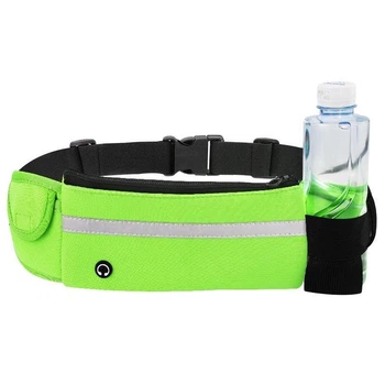 Сумка для бега на пояс RunBag с карманом на бутылку Green (HbP0506202)
