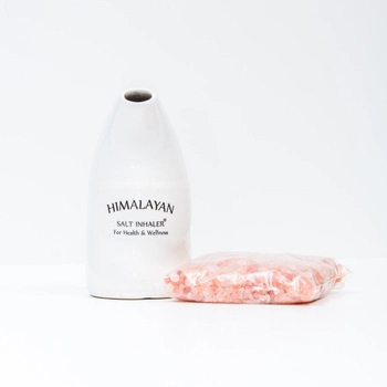 Інгалятор сольовий Солтпайп керамічний з гімалайської рожевої сіллю (HIMALAYAN SALT PIPE INHALER)
