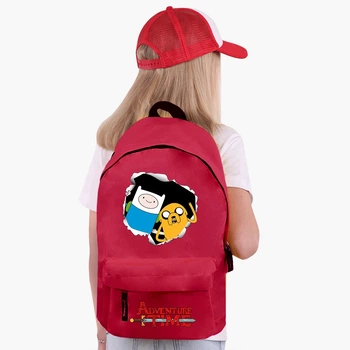 Рюкзак детский Время Приключений Финнн и Джейк пес (Adventure Time Finn & Jake the dog) (9263-1581) 17 л Красный