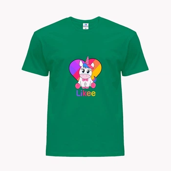 Дитяча футболка Лайк Єдиноріг (Likee Unicorn) (25186-1594) 104-110 см Бавовна Зелений