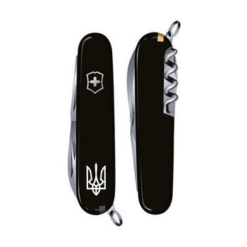 Складаний ніж Victorinox SPARTAN UKRAINE 1.3603.3R1 Викторинокс з Гербом Чорний