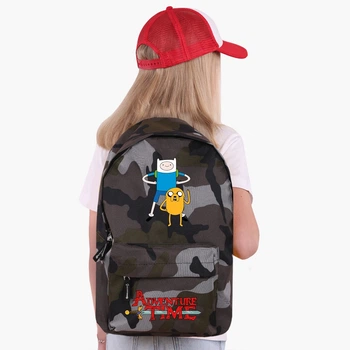 Рюкзак детский Время Приключений Финнн и Джейк пес (Adventure Time Finn & Jake the dog) (9263-1579) 17 л Камуфляж